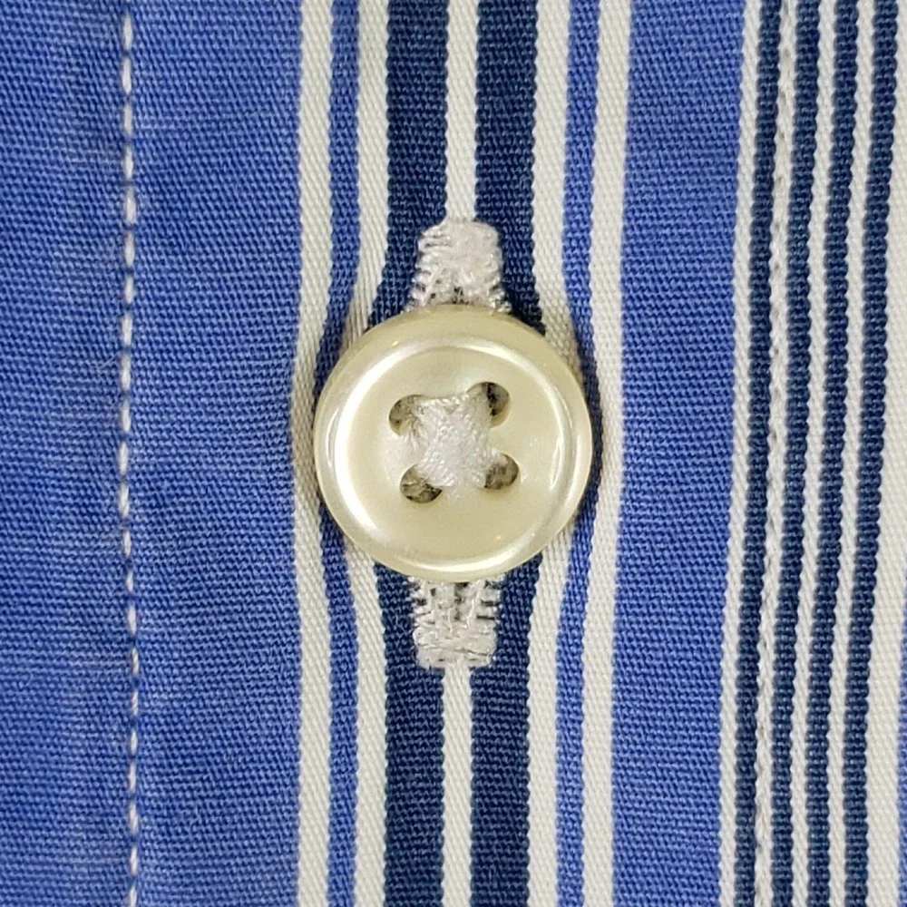 Polo Ralph Lauren Shirt Striped LS Button Down Blue Mens Size Medium M